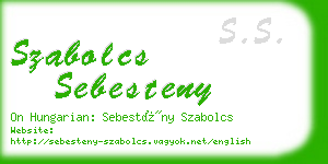 szabolcs sebesteny business card